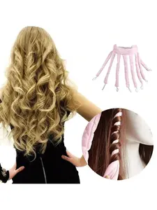 8-Prong No-Heat Hair Curler, Soft Wave Curling Ribbon, Slouchy Curling Tool ,Hair Rollers,Heatless Curls,Hair Curler,Hair Products And Accessories For Barber Salon Beauty Travel Essentials,Back To School,Travel Holiday Essentials, Heatless Hair Curlers