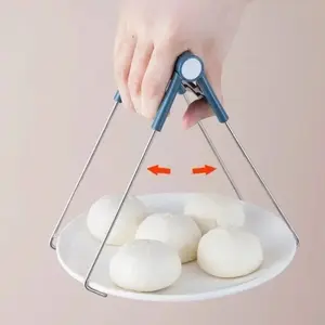 2Pcs Anti-Scalding Clip Bowl Clamp, Steamed Vegetable Tongs, BBQ Clip Tray Lifter, Kitchen Convenience Cooking Tool, Essential Kitchenware