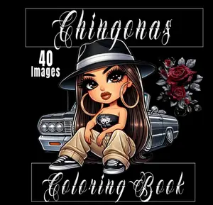 Chingonas -Adult Coloring Book 40 Images: Lowrider Life Style