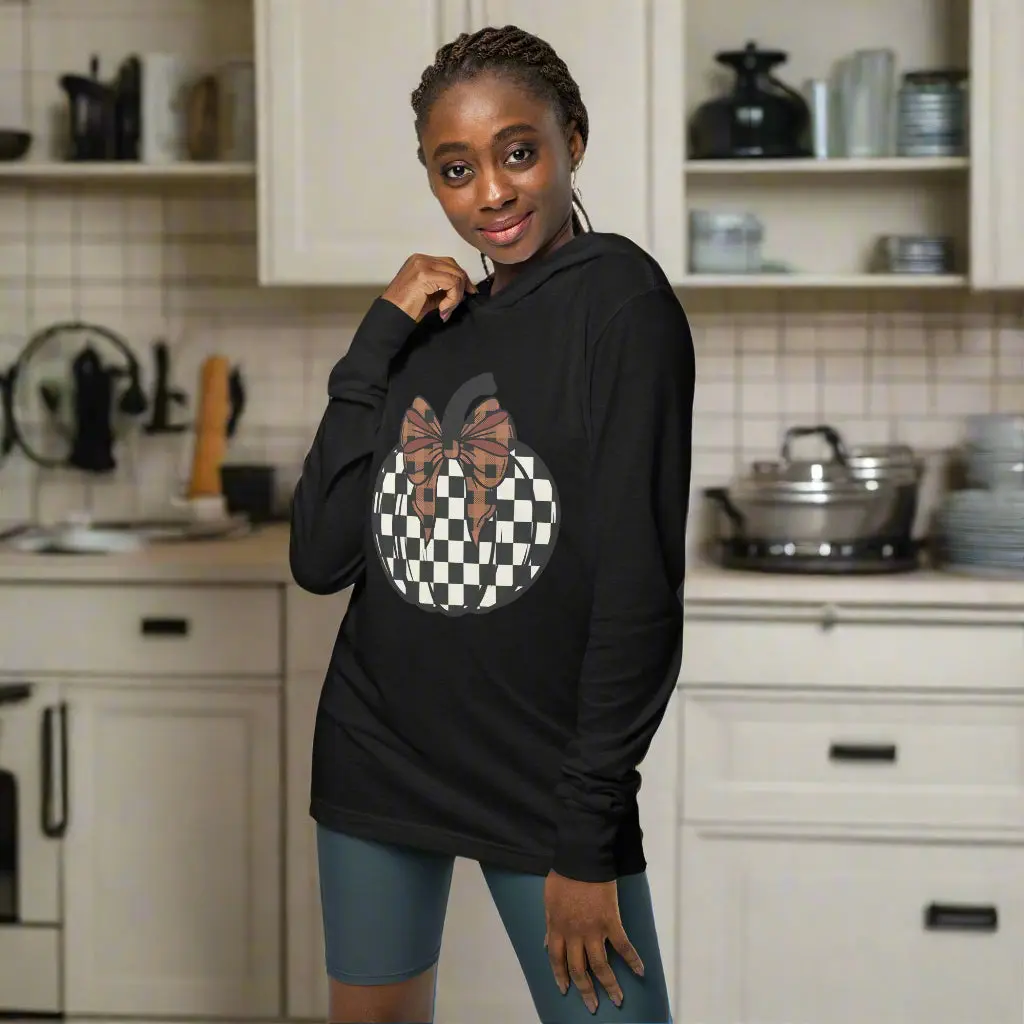 Bella Canvas Checkered Pumpkin Hoodie