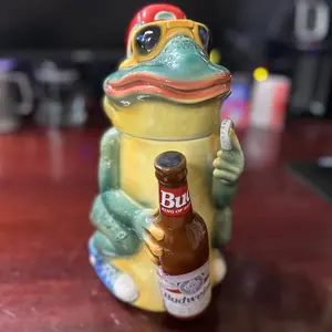 Budweiser BUD Frog Stein 1996 Limited Edition Anheuser/Busch#7488 Of 10,000 RARE