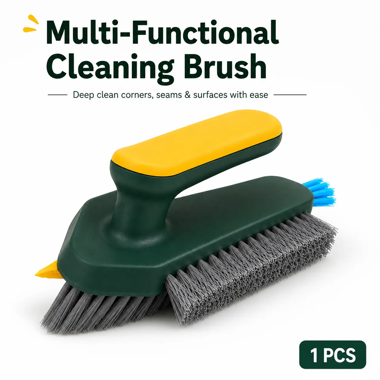2-in-1 Dual Function Gap & Scraper Cleaning Brush, Labor-Saving Home Care Practical Tool for Bathroom Tile Edge Scrub, Toilet Corners #TikTokMadeMeBuyIt