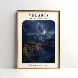 Velaris Digital Art Poster, Night Court ACOTAR Poster, Velaris Poster, A Court of Thorns and Roses Art