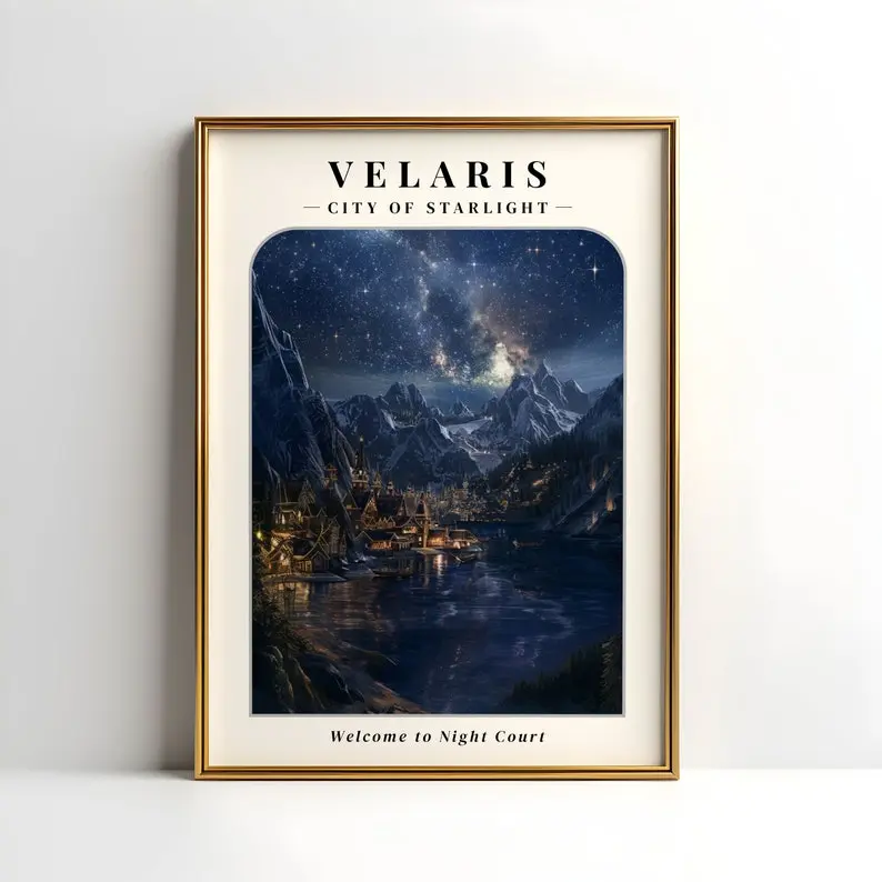 Velaris Artistic ACOTAR Night Court Digital Photo Print Poster - 12x18 Eco-Friendly Sustainable Modern Wall Decoration for Room, Themed Spaces of A Court of Thorns and Roses