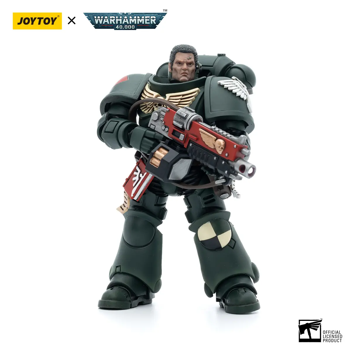 JOYTOY 1/18 Scale Articulating Series Figure - Dark Angels Intercessors Brother Asharr Collectible Action Figure JT4959, Ideal for Hobby Fans, Series Figures