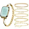 MISSAIR 316L Stainless Steel Band & Bracelet Set for Women, Elegant Jewelry-Style Watch Strap Set Compatible with Apple Watch Series 1–12, SE & Ultra, 38mm–49mm