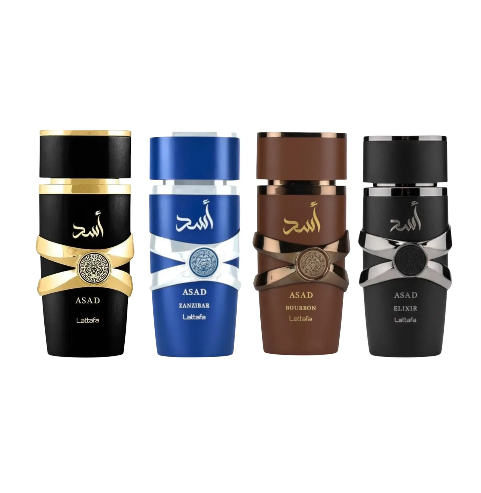 4pc Bundle Pack) Asad, Asad Bourbon, Asad Zanzibar + Asad Elixir