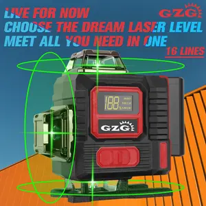GZG 16 Lines 4D High Precision 4D Level Tool, 4x360 Self-Leveling Instrument, Accurate Construction Measurement Device, Durable and Reliable