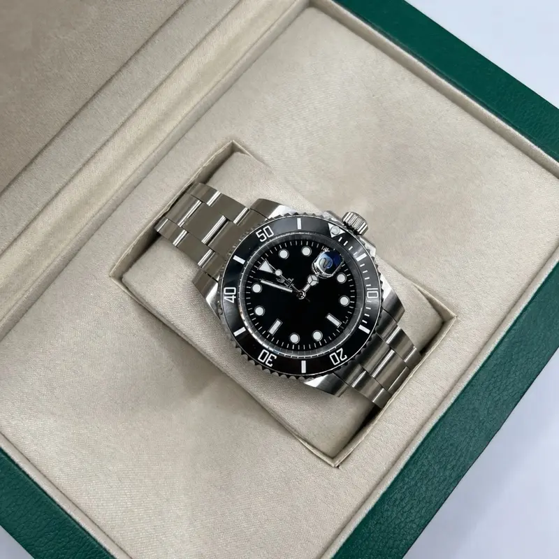 Men's Business Full Automatic Mechanical Watch with Waterproof Solid Stainless Steel Bracelet Rotating Chronograph Bezel