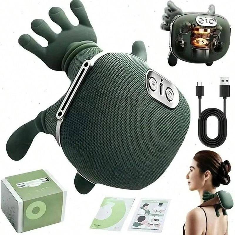 Multi functional simulated human hand five finger shoulder and neck massager, electric massage function neck and shoulder massager, wireless portable USB charging. Deep tissue massage, suitable for the neck, shoulders, back, arms, and legs Shiatsu heat