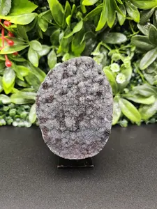 Rare Black Amethyst on Stand