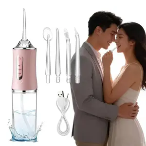 Portable Smart Electric Oral Irrigator, Water Flosser with 4 Sprays and 3 Modes, Rechargeable Dental Water Spray, Teeth Cleaner