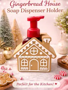 3D Printed Gingerbread Soap Dispenser Holder  Christmas Kitchen Decor | Cute Holiday Sink Organizer | Festive Gift Idea
