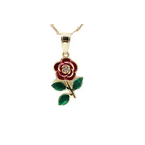 Rose Pendant with Necklace (24K Gold Filled)