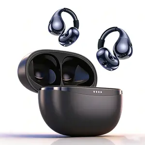 Open-Ear Clip-On Headphones, Wireless Bluetooth Earbuds with Microphone – Lightweight Secure Fit, Premium Dolby Audio, Water Resistant, Fast Charging, 45H Playtime, ENC Clear Call,AI supports over 156 languages and is free of subscription fees.