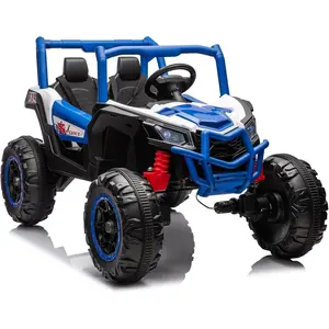 24V 2-Seater Kids Ride On UTV Truck, 4WD/2WD Electric Car w/ Remote, 4×35W Motors, Suspension, LED Light