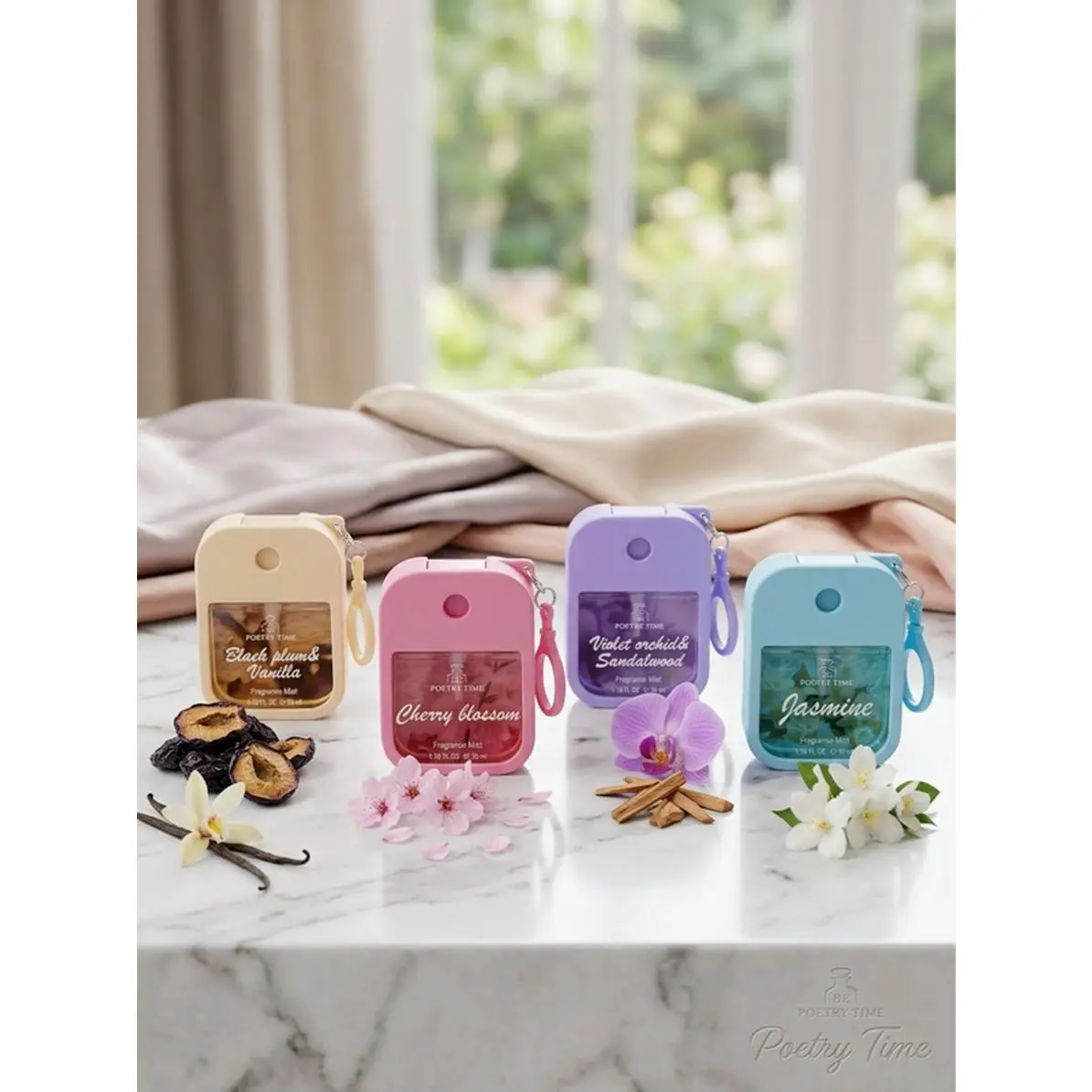 Poetry Time Cherry Blossom & Jasmine Fragrance Diffuser - Aromatherapy for Home & Office - 4 Colors Available