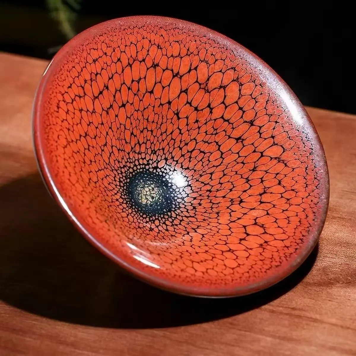 Chen Dapeng Jian Zhan Red and Yellow Partridge Spot Master-level High-end Exquisite Collection Owner's Cup Tea Bowl Handmade Original Ore Gl