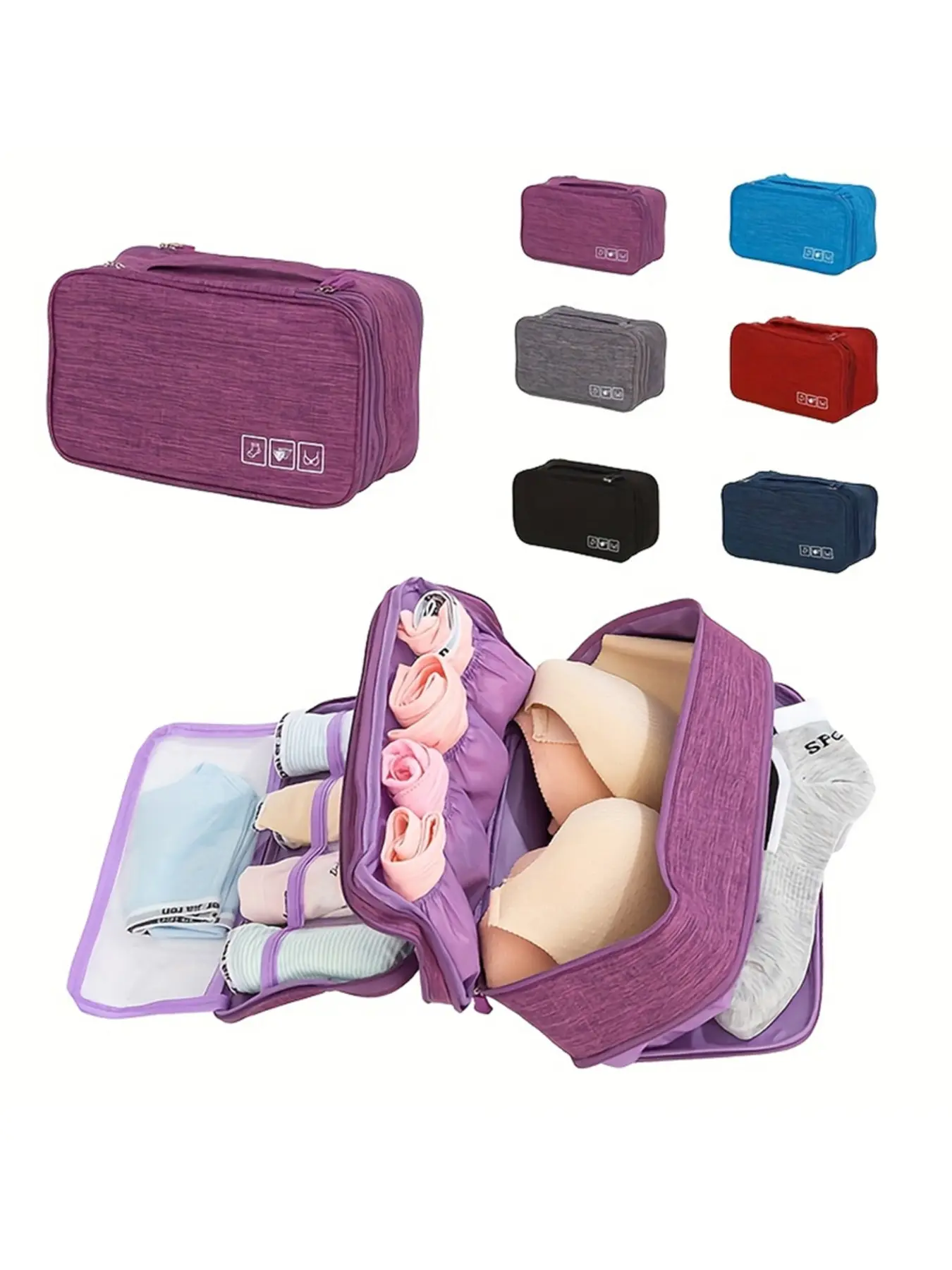 Durable Zipper Travel Organizer Bag, Traveling Bag, Travel Organization Pouch, Organizing Pouch, Multi-purpose Storage Pouch for Clothes & Accessories, Ideal for Travel Use, Single Piece Versatile Travel Accessory, Travel Essentials