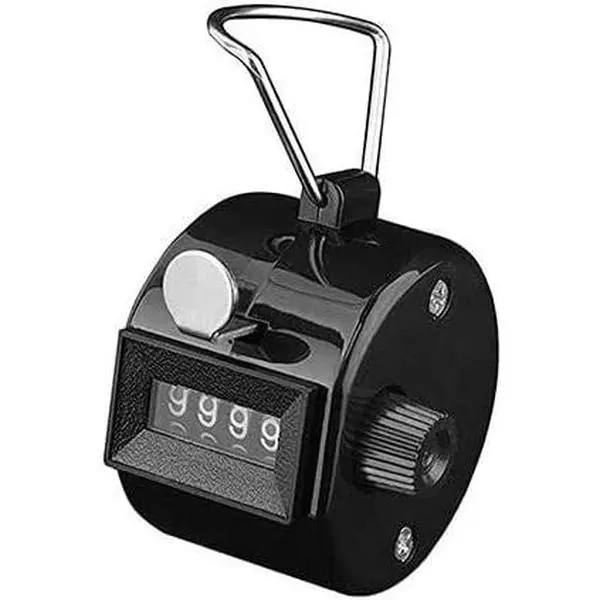 Hand Tally Counter 4 Digit Number Dual Clicker Golf Handy Convenient