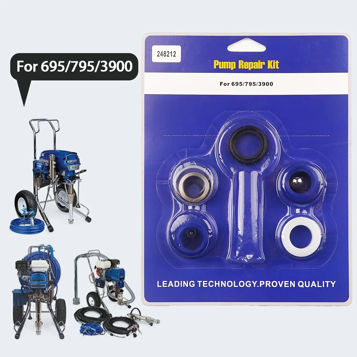 248-212 Pump Repair Kit fit for Gra-co Ultra Max II 695 795, GMax II 3900, LineLazer 3900 Airless Paint Sprayer