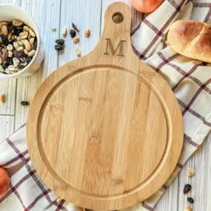 Large Charcuterie Board 13"x10" Round Premium Wood Engraved Cheese Serving Platter Cutting Board Personalized Custom Kitchen Gift Entertaining Tray