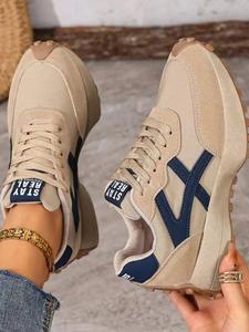 European Style Pointed Toe Sneakers, Lightweight Comfortable Casual Shoes, Non-Slip Rubber Sole, Ideal for Outdoor Activities & Daily Commute