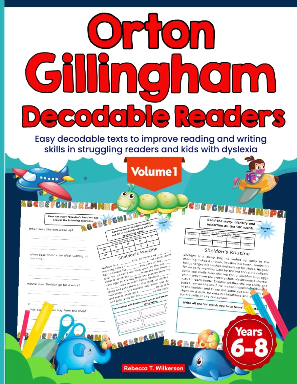 Orton Gillingham Decodable Readers. Easy decodable texts to improve reading andwriting skills in struggling readers and kids with dyslexia.