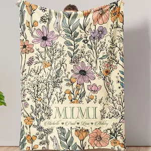 Personalized Mimi Blanket with Grandkids Names, Custom Grandmother Throw , Best Gift for Grandma , Christmas Gifts , Mother's Day Gifts