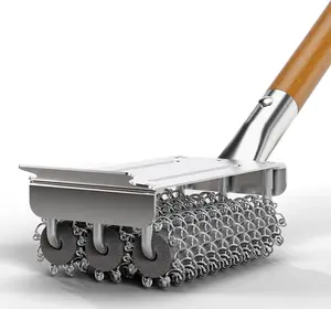 Grill Brush Bristle Free, Stainless Steel BBQ Cleaner, Safe Grill Cleaning Brush, Barbecue Grill Scraper, Outdoor Grill Brush, BBQ Cleaning Tool, Non Wire Grill Cleaner, Heavy Duty BBQ Brush, Safe Barbecue Cleaner, Grill Scraper Tool.