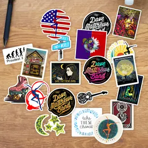 Stickers Pack 20 Pcs Dave Aesthetic Matthews Waterproof Band Vinyl Colorful Laptop Bike Bumper Car Luggage Skateboard Water Bottle Guitar