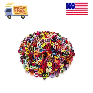 400 PCS Baby Hair Ties – No Damage Elastic Ponytail Holders, Soft Seamless Multicolor Hair Bands  (30 Colors)