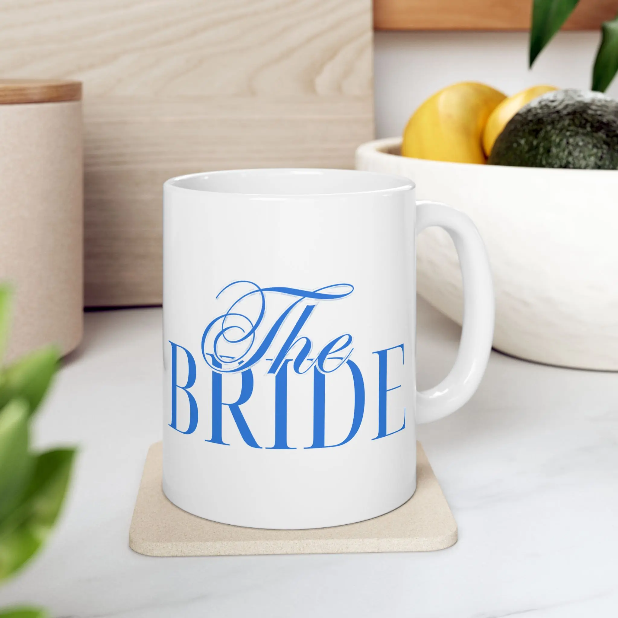 Bride Script Monogram Mug | Ceramic Coffee Cup