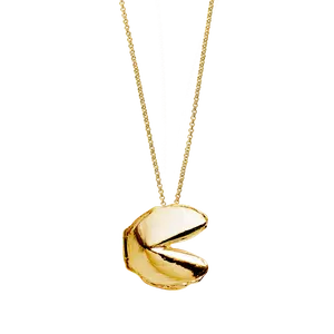 Gold Medium Fortune Cookie Locket