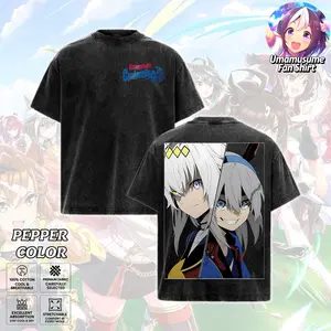[Uma Musume Fan Shirt] Oguri Cap x Tamamo Cross - Umamusume Cinderella Gray Oversized Y2K Vintage Comfort Colors T-shirt Anime Graphic Hot Premium Tee for fans Cotton Short-sleeve soft Casual T-Shirt Heavyweight Crewneck Menswear Streetwear Clothes
