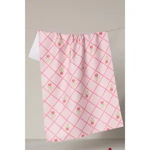 Rose Lattice Tea Towel