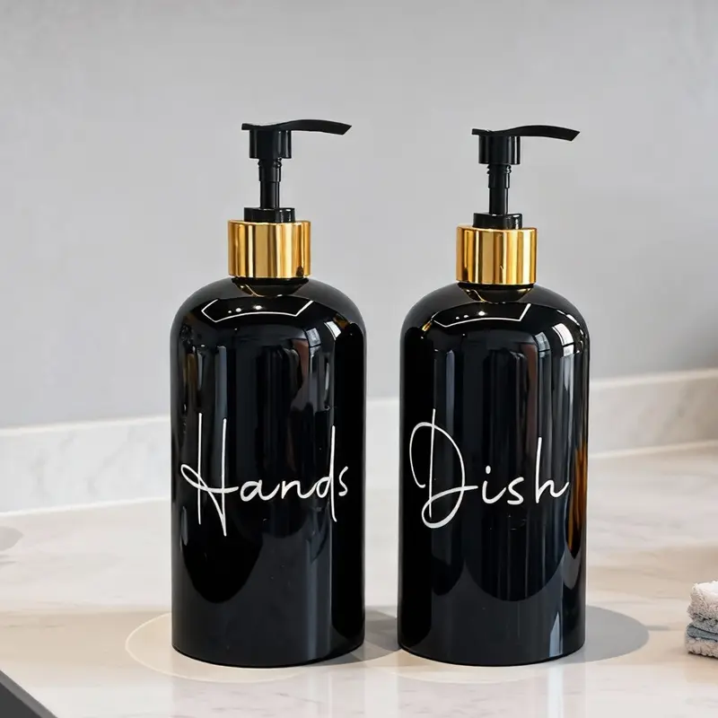 Hand Soap Dispenser Set, Pump, 2-Piece 17oz Self-Standing Design, Ideal for Kitchen/bathroom, No Power Required, Perfect for Holidays