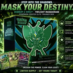 Pokemon Twilight Masquerade Elite Trainer Box - Official Trading Card Game for Collectors and Fans, Authentic Sealed Tcg, Collectible Cards Set