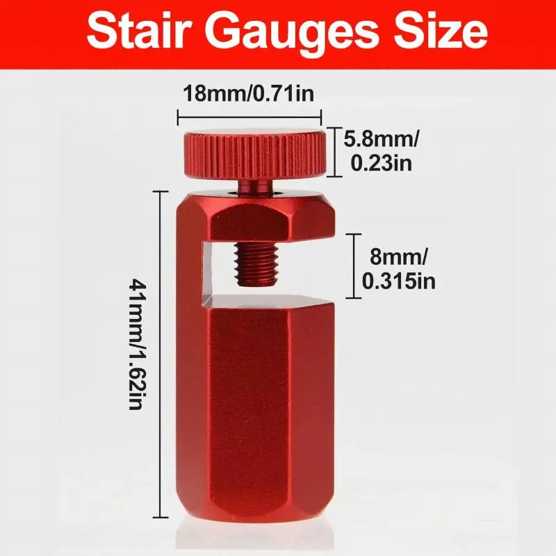 Woodworking Framing Square Stops - Quick-Position, Easy-Install Tall Stair Gauges with Portable Holder & Carry Hook, Multi-Size Framing Jig for Speed Square & Circular Saw, Father's Day Gift for Carpenters
