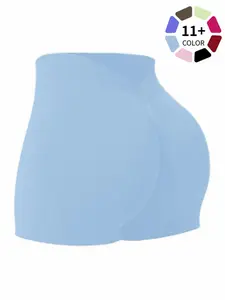 Viral TikTok V-Waist Scrunch Butt Lifting Biker Shorts, High Waisted Tummy Control Squat Proof Yoga Shorts, Elastic Sporty Shorts, High Elasticity, 1Pc