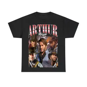 Arthur Morgan Red Dead Unisex Redemption 2 Shirt Rdr2 Video Gamer Gifts Gaming Cowboy T-Shirt graphic tee
