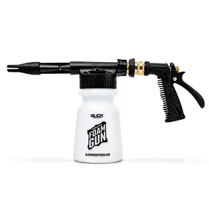 Slick Products Garden Hose Foam Gun – Soap Foam Blaster with Adjustable Dial & Quick Release | 32oz Tank for Cars, Trucks, Motorcycles, ATVs, UTVs, RVs, Boats & More