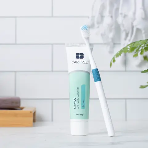 CARIFREE Gel 1100 Remineralizing Toothpaste - 0.24% Fluoride, Nano-Hydroxyapatite, Xylitol, Gentle Effective, Multi-Action Enamel Repair, Enamel Care, Oral Cleansing, Cavity Prevention, Oral Cleansing Toothpaste