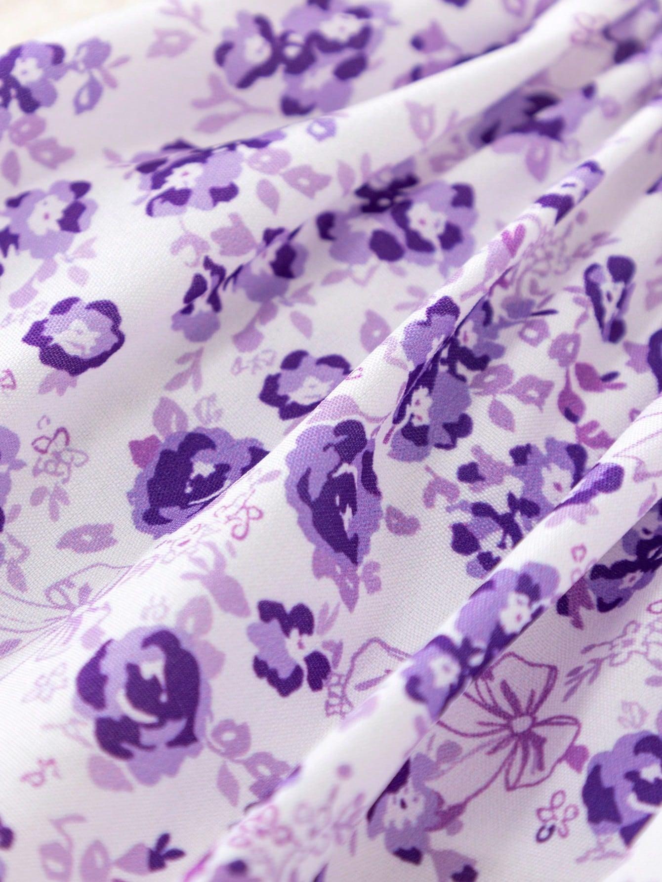 Pet Clothes Dog Cat Dress Bow Purple Flying Sleeve Yorkshire Terrier Maltese Teddy Bichon Bear Pomeranian Bulldog For Daily Use A169