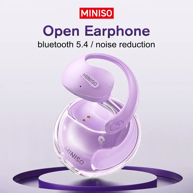 MINISO MS212 Clip On Wireless Headphones with 2025 Bluetooth