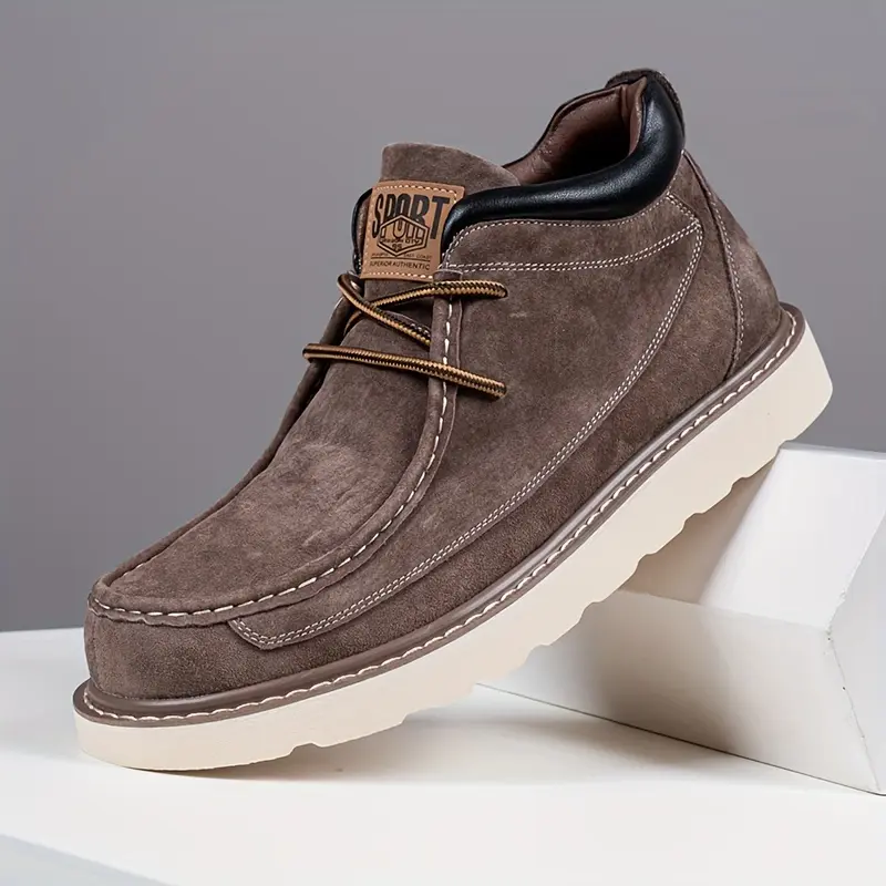 Men's Derby Shoes Oxford Boots, Cowhide Imitation Leather Ankle Boots - Minimalist Style Multi functional Lace, Suitable for Outdoor, Hiking, and Casual Wear