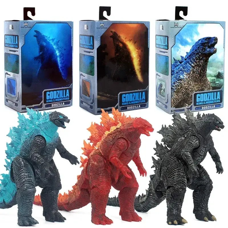 3 types Movie Godzilla Vs. King Kong Movable Model Figure Toy Neca Movie Shm Monster Nuclear Energy Gifts