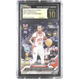 Jaloni Cambridge Ohio State University 2025 Bowman U Now March Madness #11 CGC Authenticated PRISTINE 10 Card - Fanatics Authentic Certified