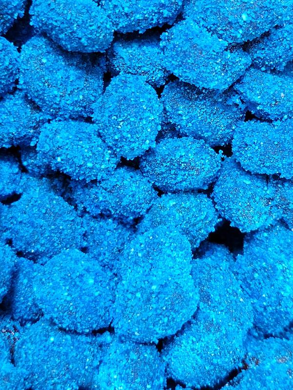 Sour Gushers Blue Raspberry 8oz 1 pound Extreme Sour, Sour candy, sweet candy, freeze dried Snacks geek blue raspberry gusher