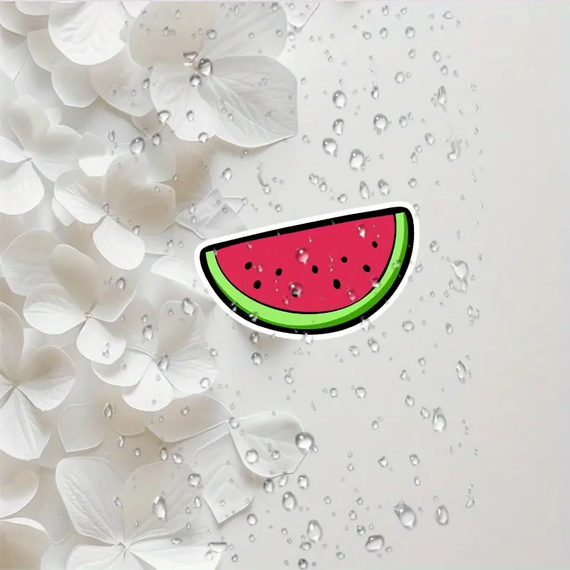Watermelon Vinyl Stickers - Fun, Waterproof, Matte Suitable for Notebook Computers, Mobile Phones, Tablets, Cars, Etc. - Disposable Decorative Stickers with Rich Pink and Green Designs | Cartoon Style | Durable Vinyl, Watermelon Theme Items